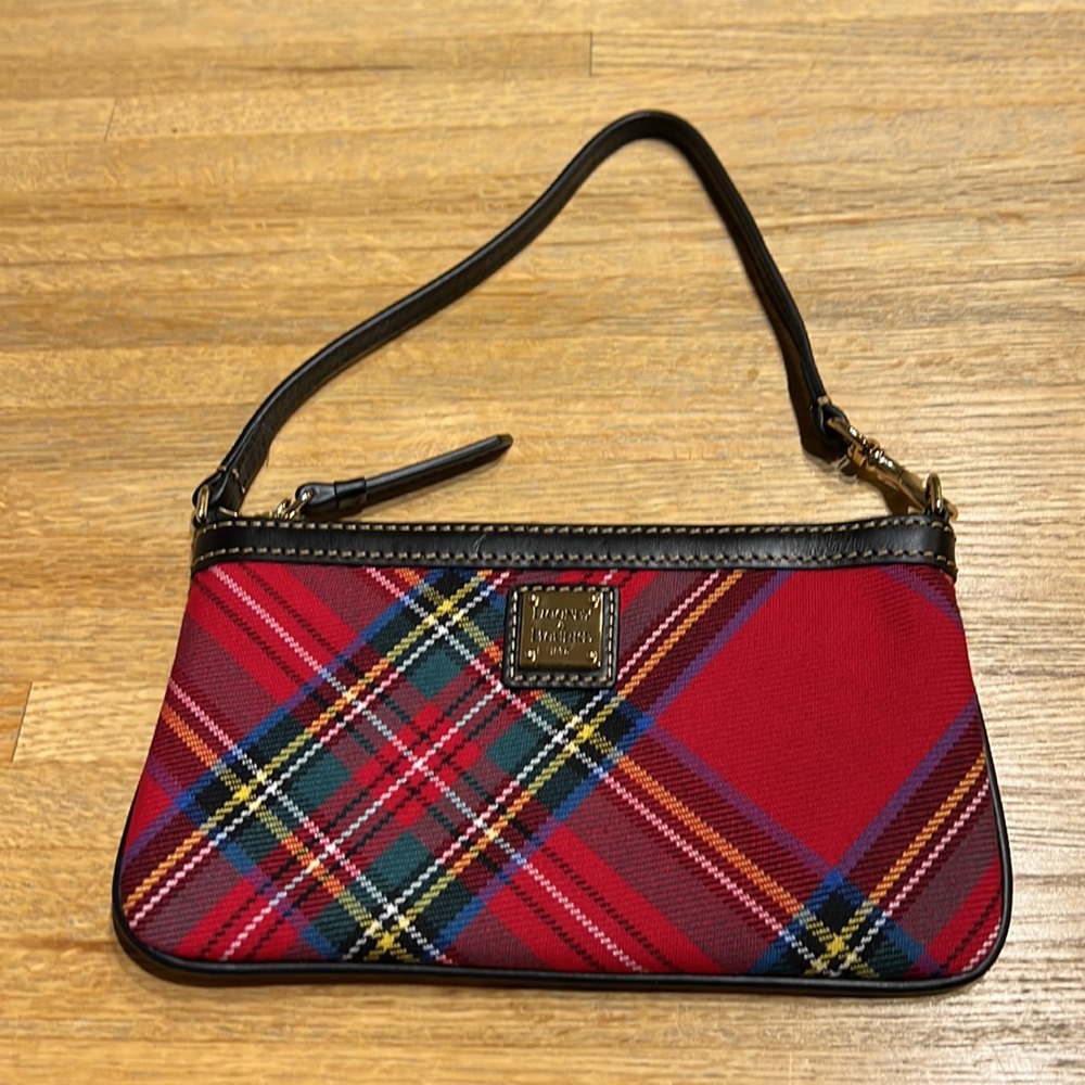 Dooney & Bourke Red Tartan Plaid Large SlimWristlet